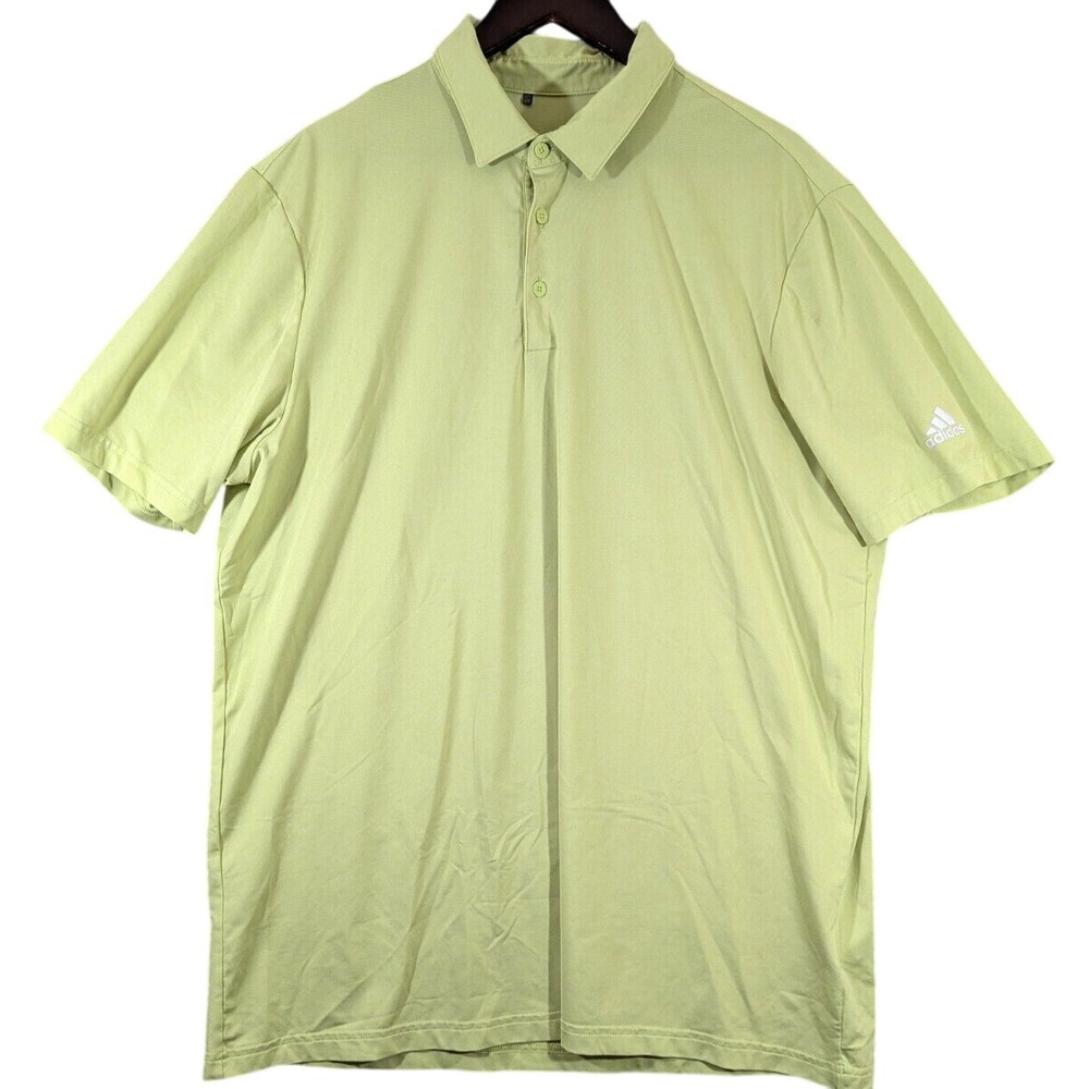 Adidas Golf Polo Shirt Mens Size XL Neon Yellow AdiZero